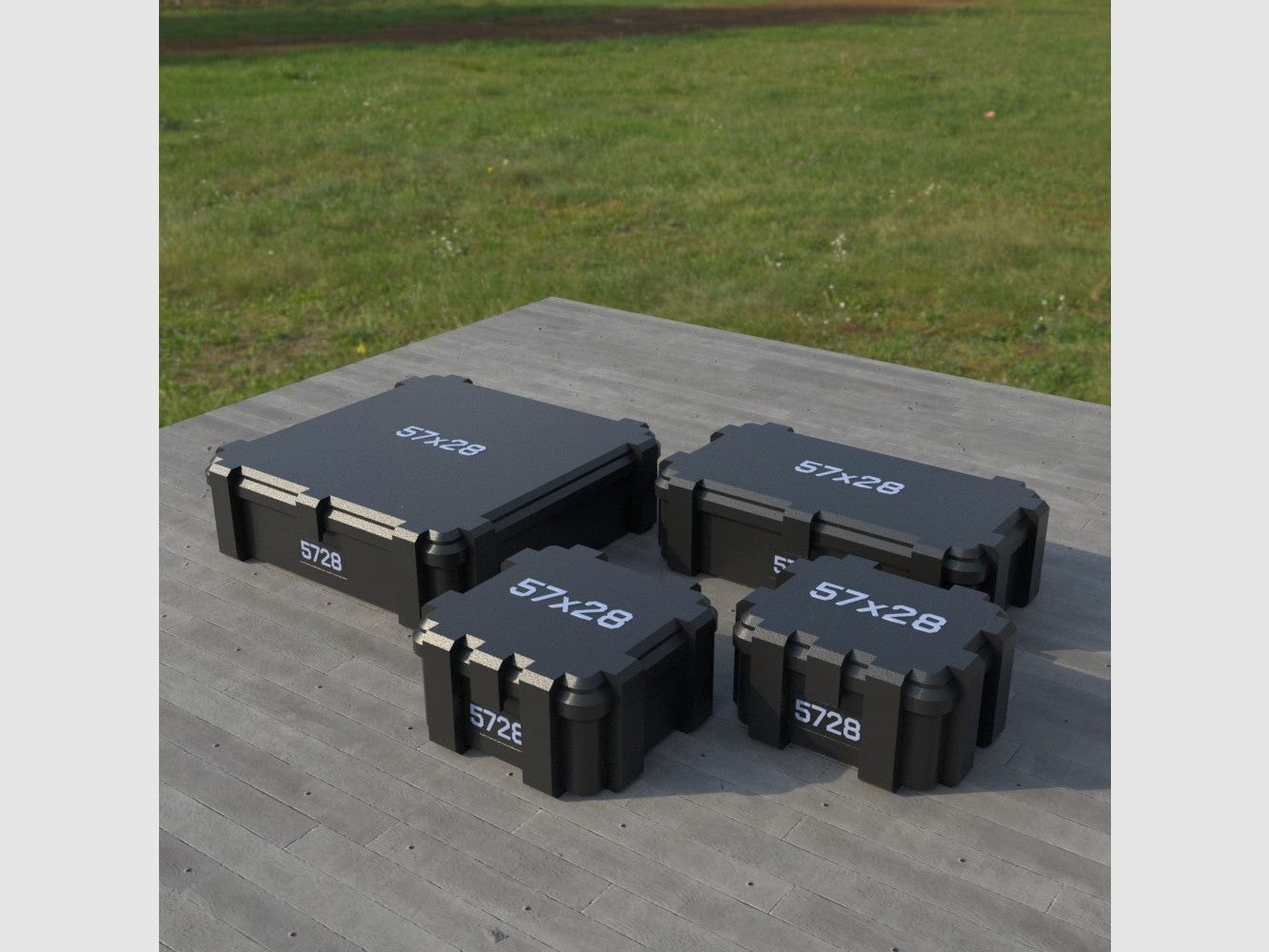Filamelt ammunition box / Ammo Box 5.7x28 - cartridge box 'flip lid' - 20 / 25 / 50 / 100 rounds