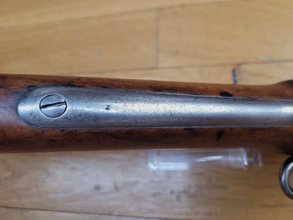 Très rare mousqueton de cavalerie bavarois Modèle 1843 modifié 1851/60 – 1ier système à percussion de l&rsquo;Armée Bavaroise – Construit neuf – Guerres de 1866 et de 1870 – Arsenal d&rsquo;Amberg en 1851 – Arme rare en TBE, image 11 sur 30