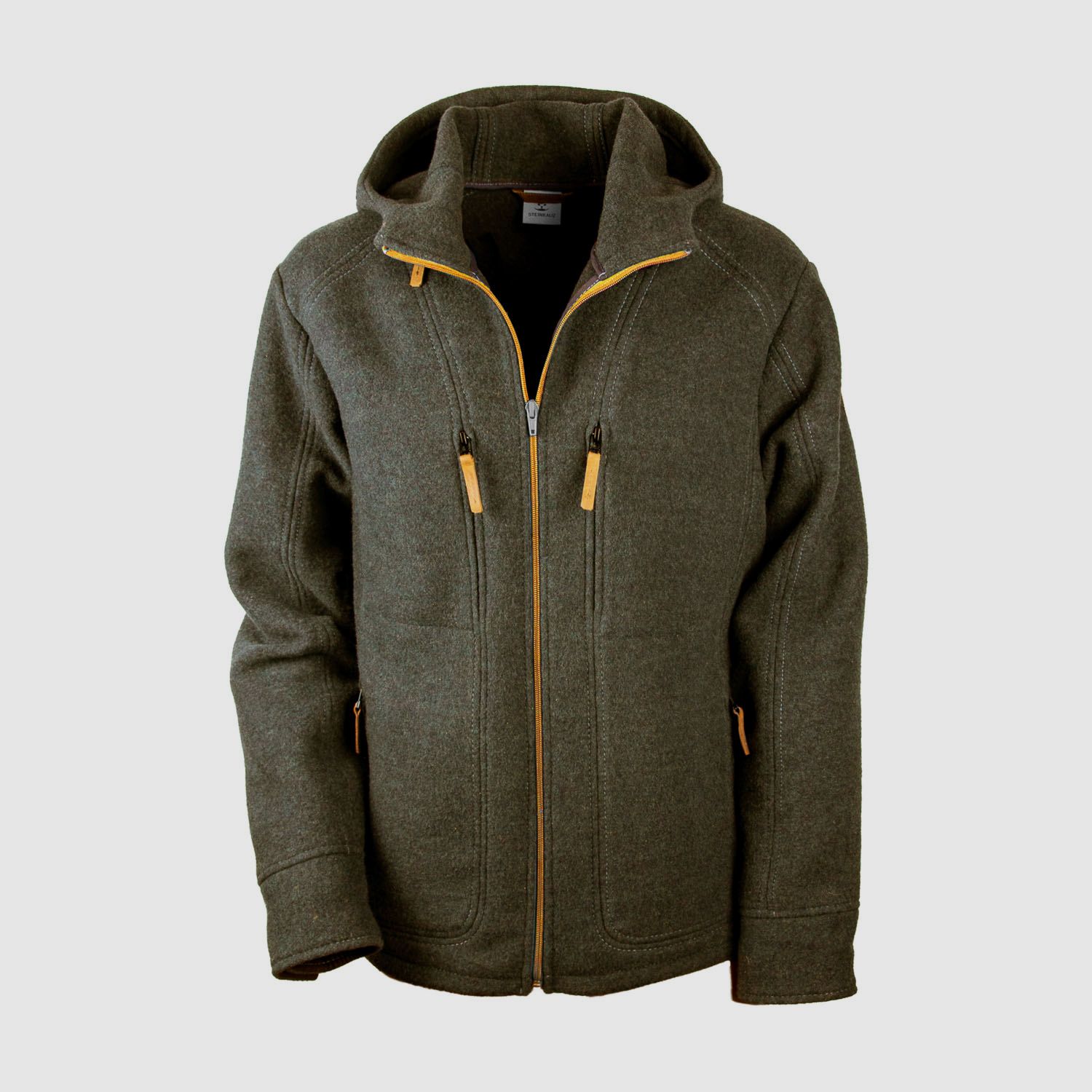 Lodenfleece-Hoodie "Kapuzenhuber", Schiefer