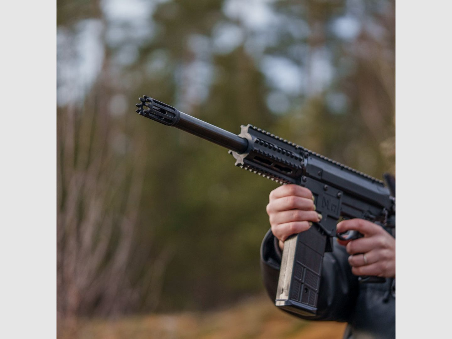 MUZZLE BRAKE | Muzzle Brake | ZWART | 22x1,5mm | FSC Pistol | FSC XP | Valken Milsig M17 | HDX68 | X-68 Pistol, afbeelding 1 van 4
