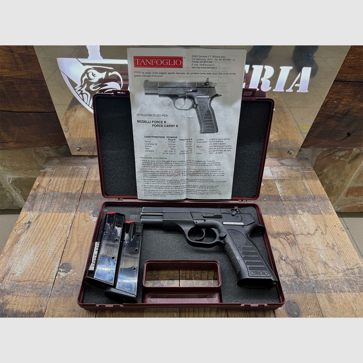 GEBRUIKT – PISTOOL – TANFOGLIO MOD. FORCE 921 R kal. 9×21, afbeelding 4 van 4