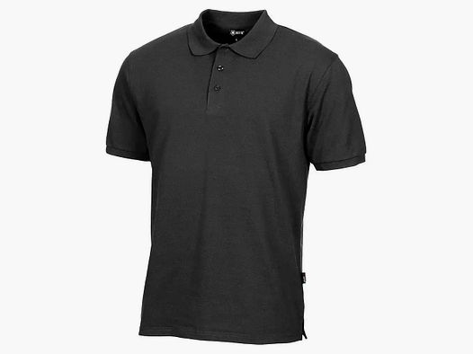 MFH MFH Poloshirt mit Knopfleiste - Schwarz / S Herren