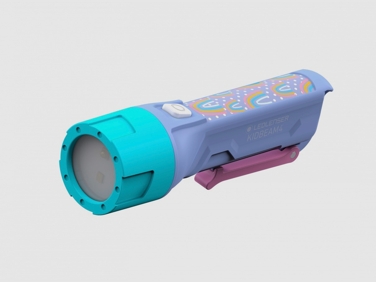 Ledlenser 502789 Kidbeam4 Taschenlampe Purple Weiß Rot Grün Blau mit Blinkfunktion