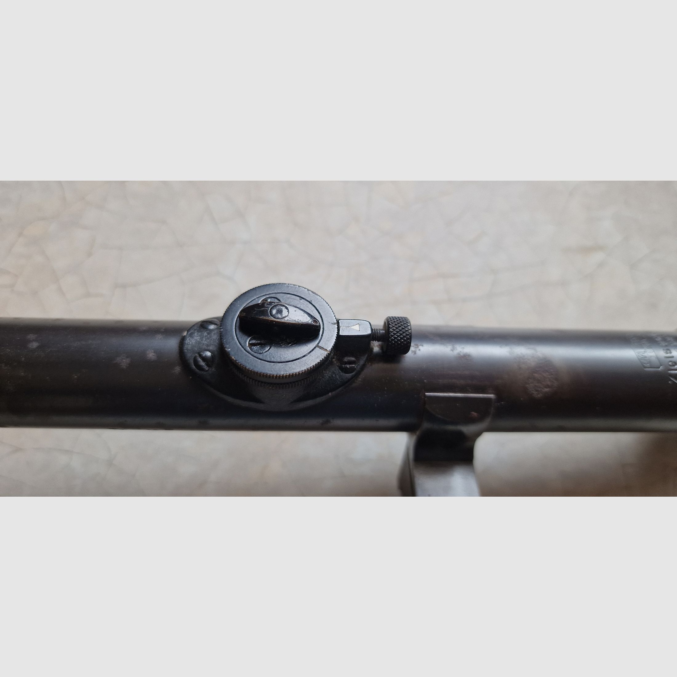 Historische scope Carl Zeiss Jena „Zielsechs“ (6x) – stalen barrel – WO2 / naoorlogs, afbeelding 8 van 10
