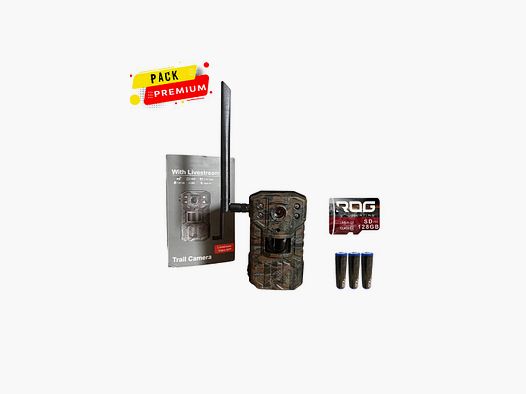 Pack caméra Rog hunting 4K live visio + carte SD et 3 piles
