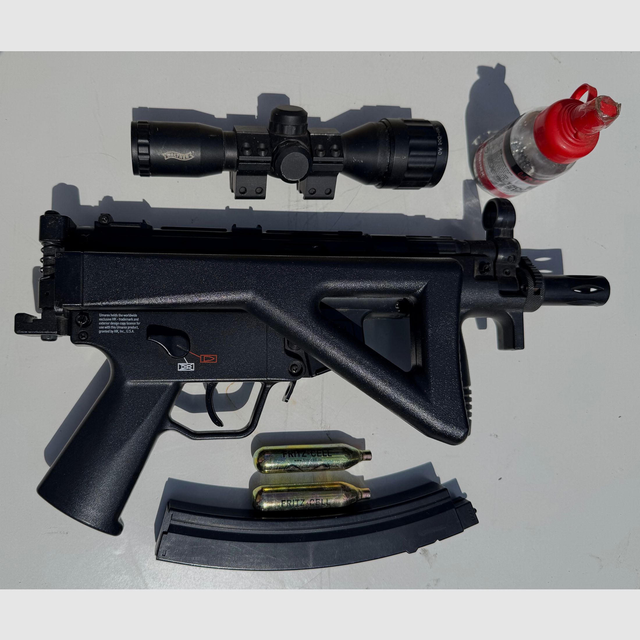 CO2 Gewehr Heckler &Koch MP5 + Walther Zielfernrohr 