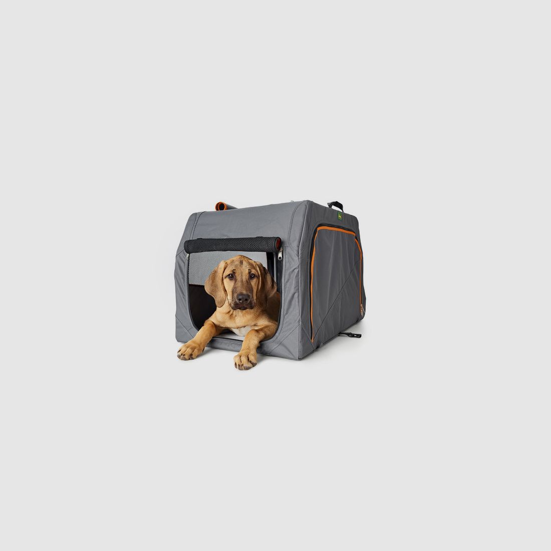 Hunter Hundetransportbox mit Aluminium-Gestell 91 x 61 x 58 cm Anthrazit/Orange