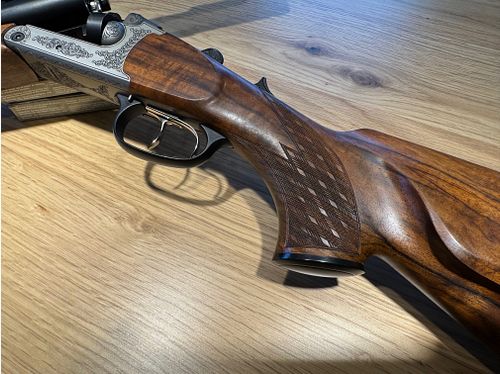 Blaser D99 double rifle drilling 9.3x74 / 9.3x74 / 20/76 with ZF Zeiss 3-12x56 Varipoint, BEST CONDITION