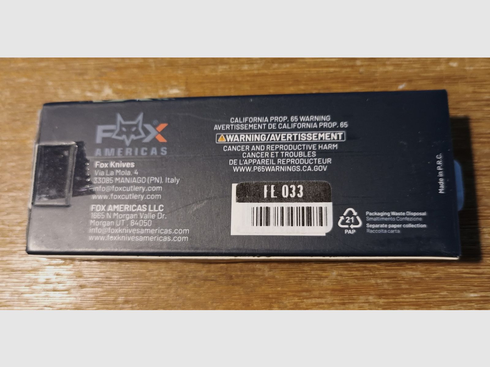  Fox Edge Sparrow G10  Einhandmesser