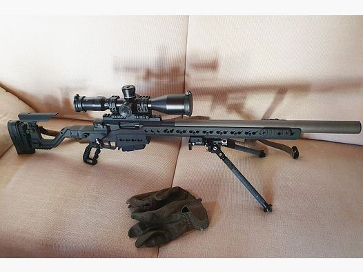 Direct beschikbaar: Speciale productie AI AT-XC Ongeschoten & Nieuw, met Custom B&T Titan-Integralsilencer (Hoofdwapen, accessoires en koffer inbegrepen. Glas/tweepoot tegen meerprijs)