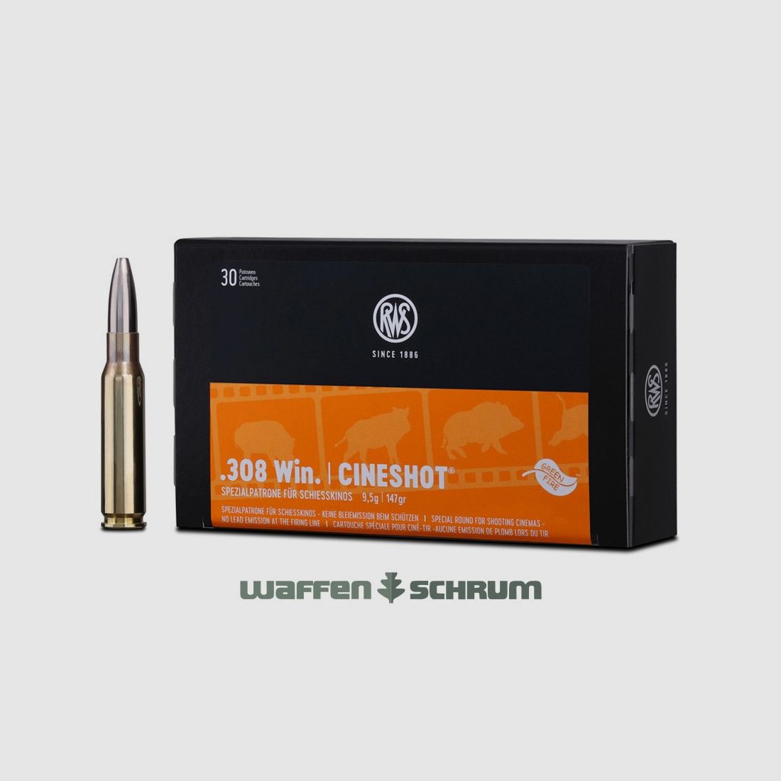 RWS .308Win Cineshot 9,5g - 147gr 30er Pck.
