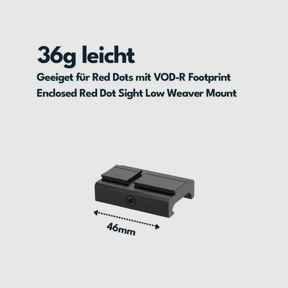 Vector Optics SCFRM-14 VOD Low Mount – 6 mm Picatinny, imagen 3 de 5