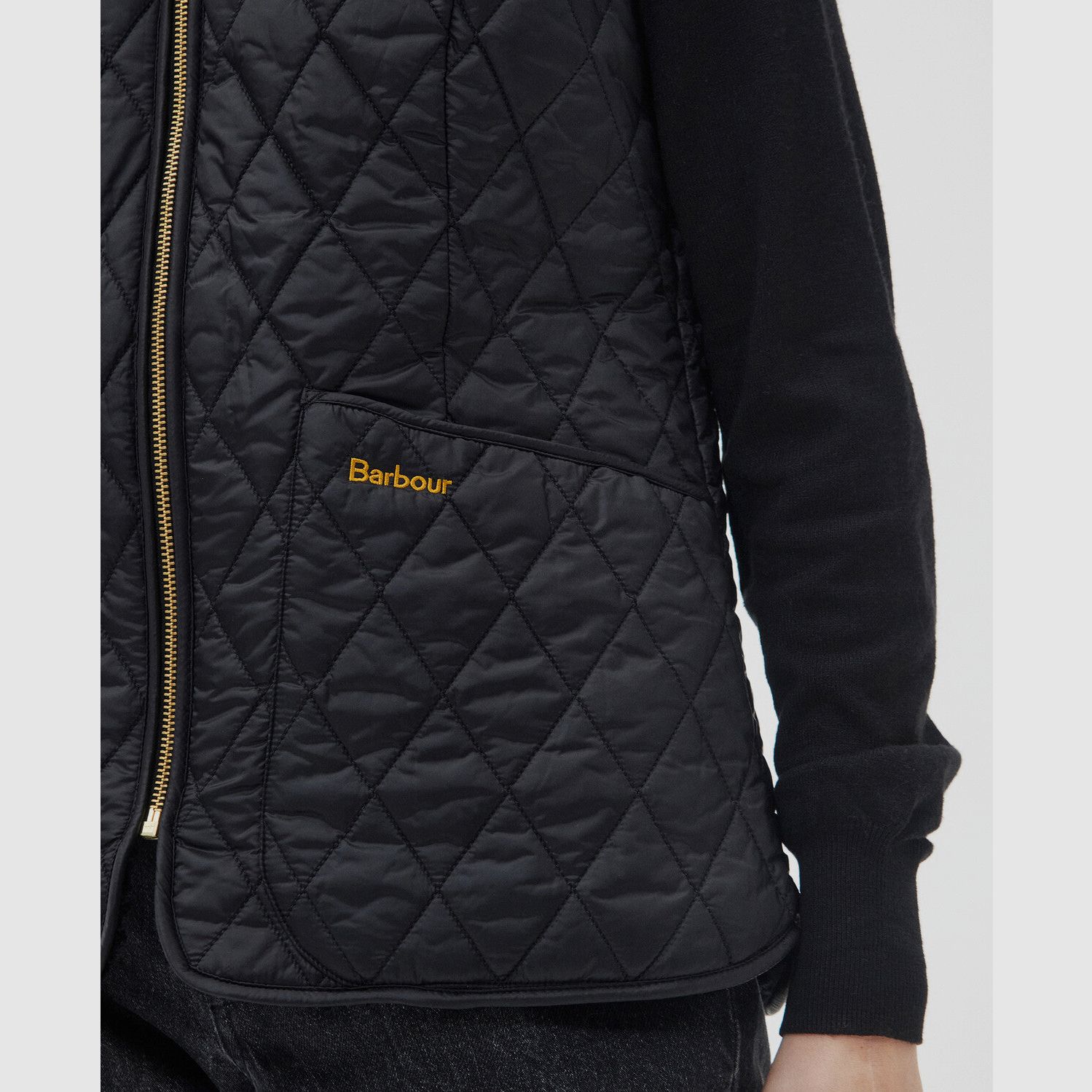 Gilet in pile Barbour nero