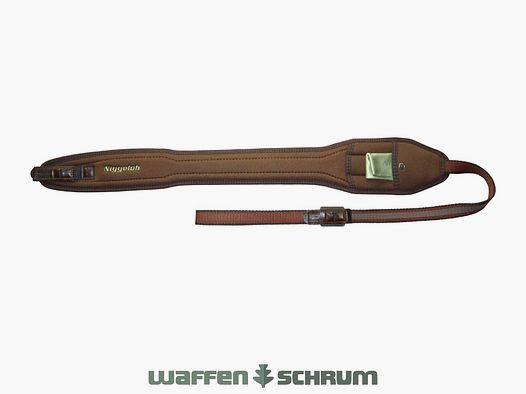 Cinghia per fucile Niggeloh Speed Neoprene - Marrone con sgancio rapido