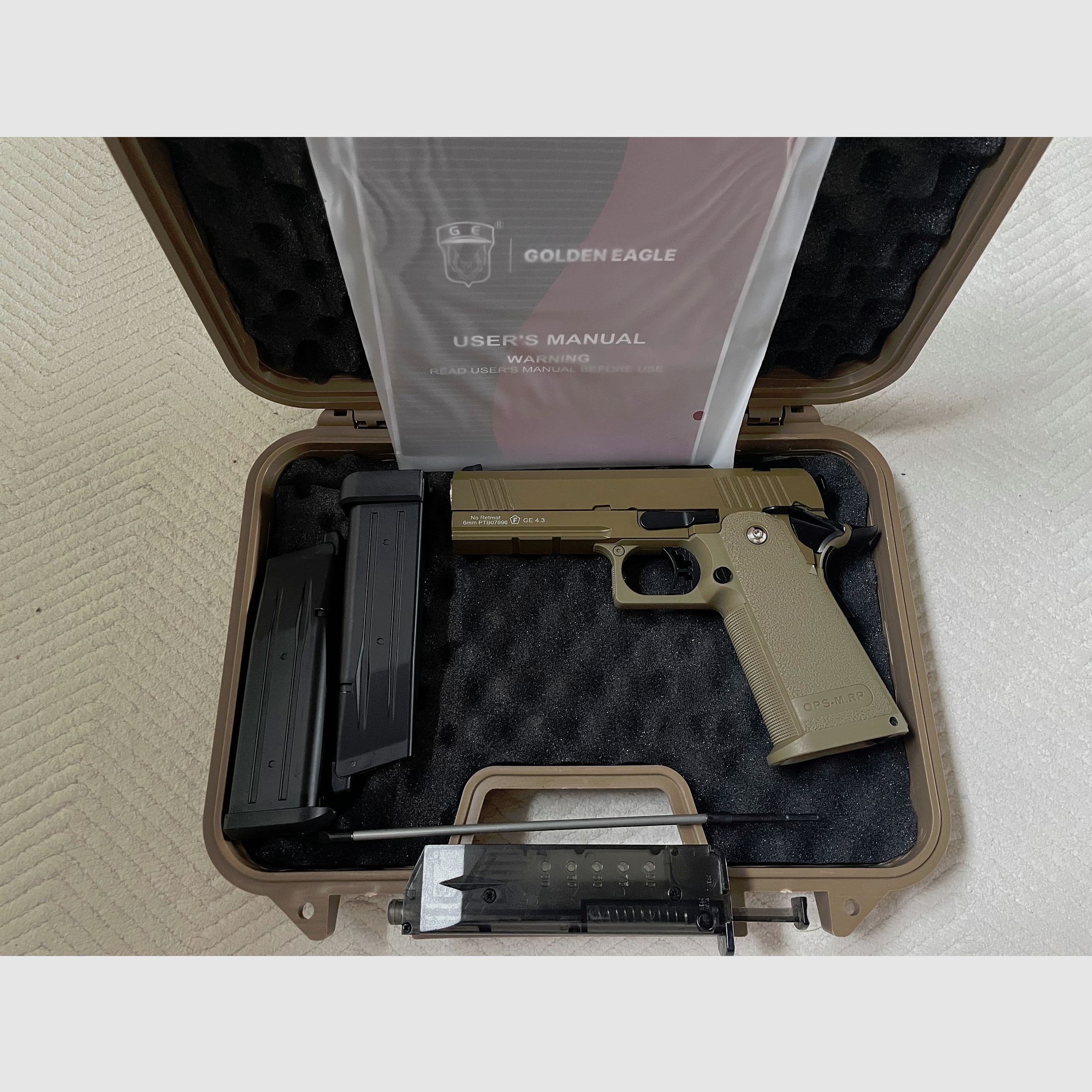 GE 3303 Hi-Capa 4.3 Full Metal GBB, Tan 