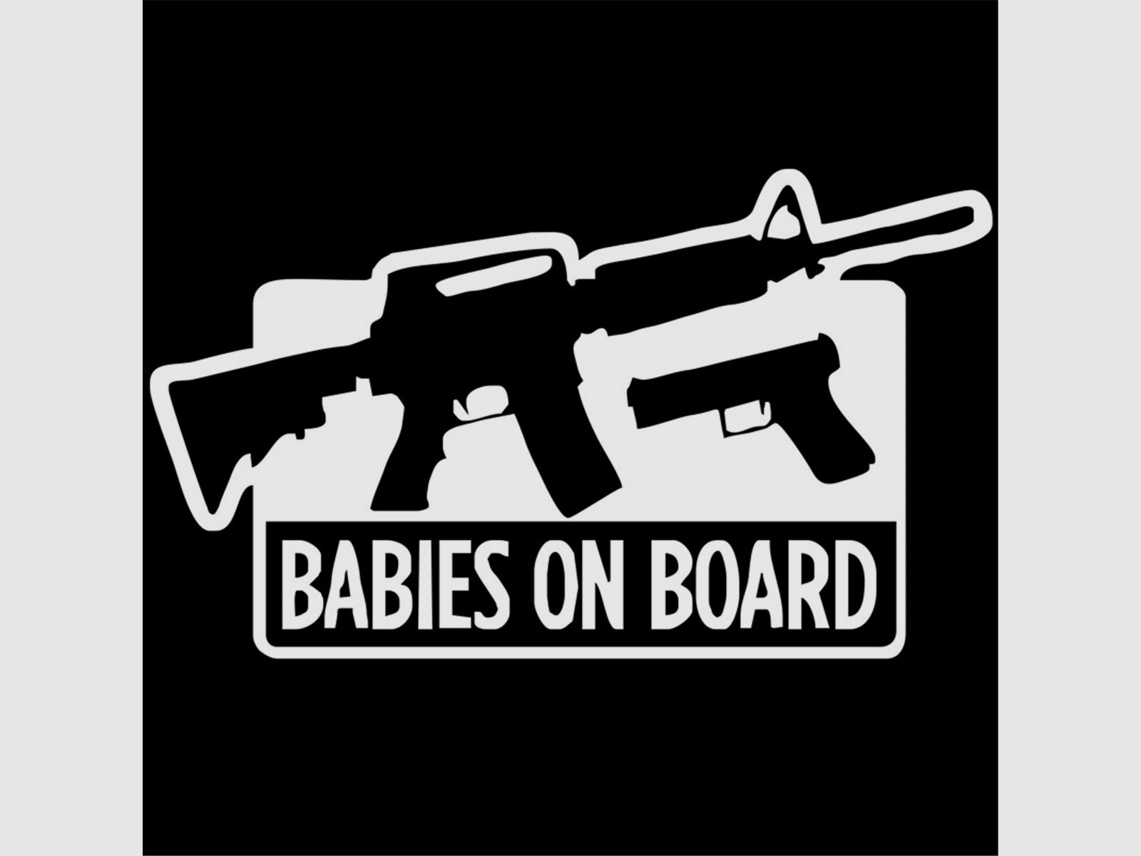 Babies on Board Aufkleber - Weiß