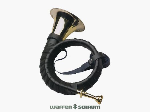 Dotzauer Fürst-Plesshorn B 2-windig Emaille Coating - Afstemming - Mondenstuk Echt Leer Omhulsel - Lederen Draagriem