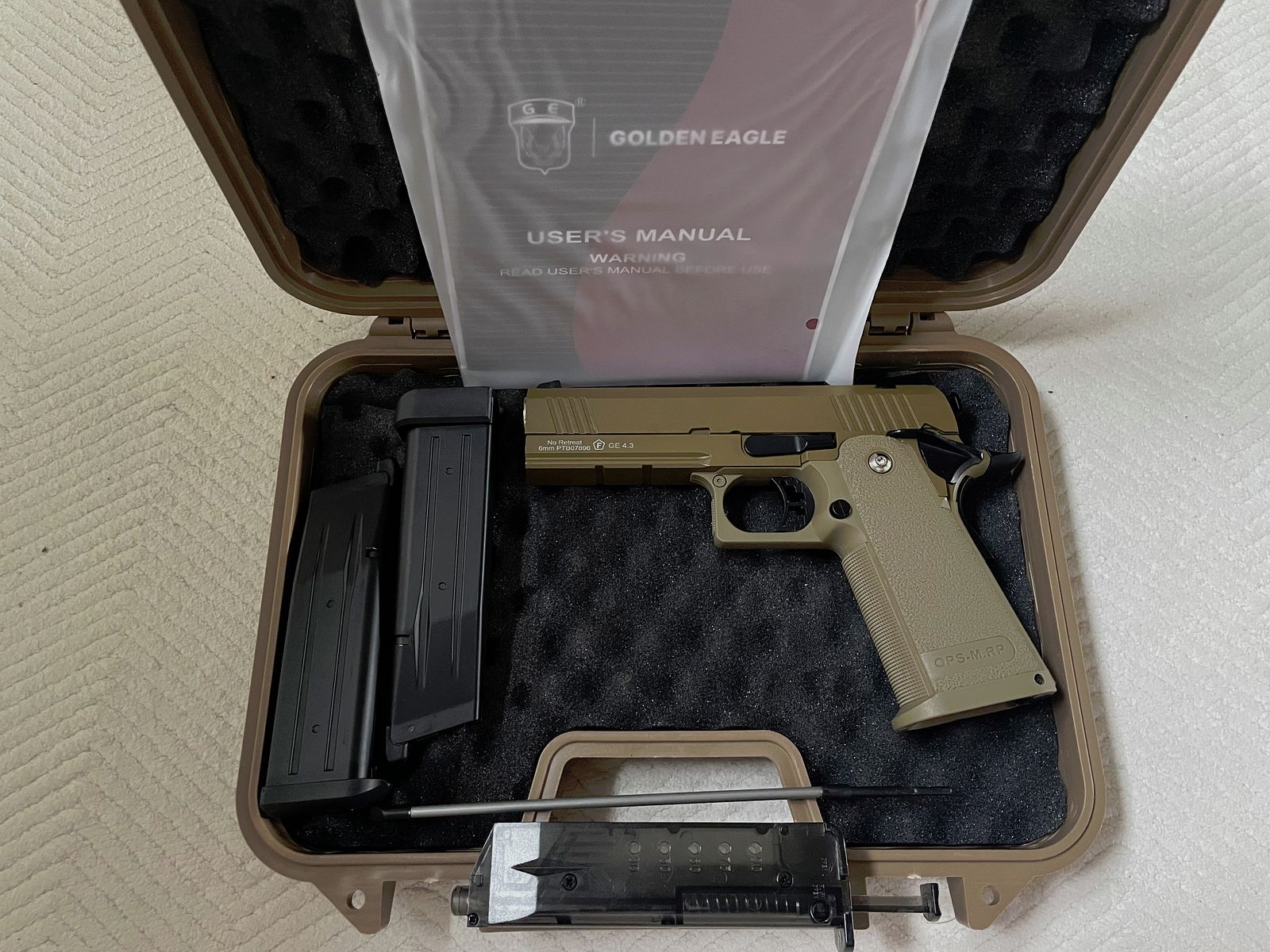 GE 3303 Hi-Capa 4.3 Full Metal GBB, Tan 