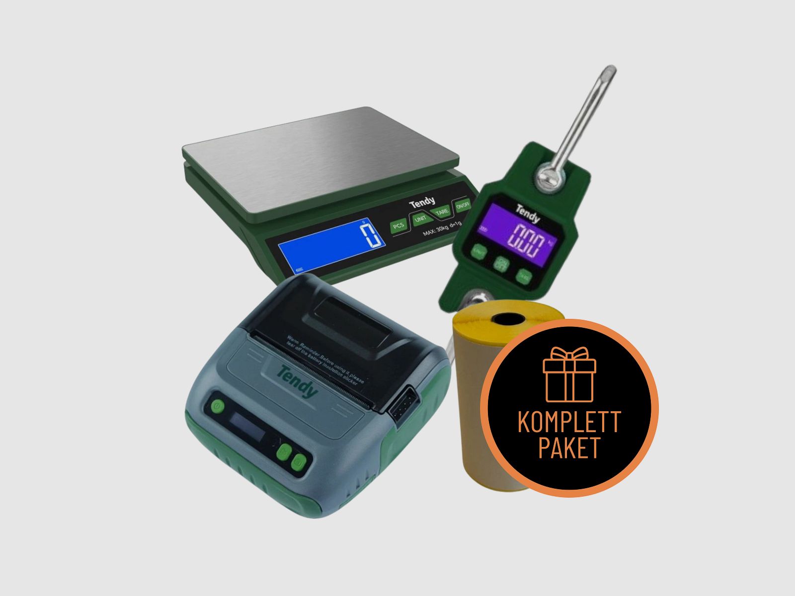 Tendy Wildbretverarbeitung Set 2 (Waagen + Etikettendrucker inkl. Etiketten)