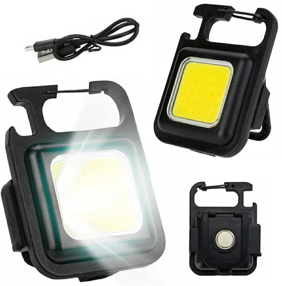 5-in-1 LED COB flashlight BLOW – pocket-sized, carabiner, magnet, USB-C