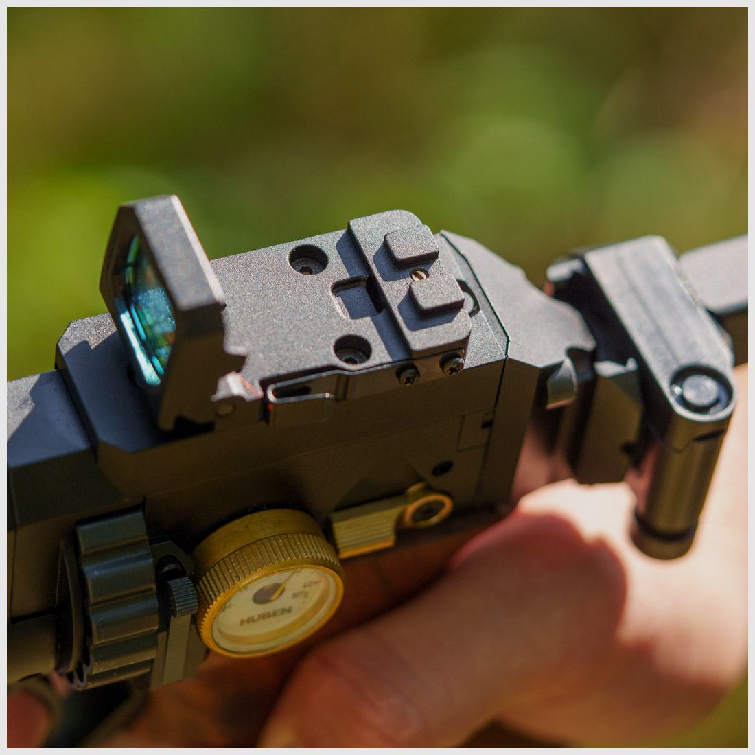 KOMBI | RED DOT SIGHT MOUNT rail + buttstock adapter | CNC ALU | black anodized | Huben GK1 | RMR 3.0