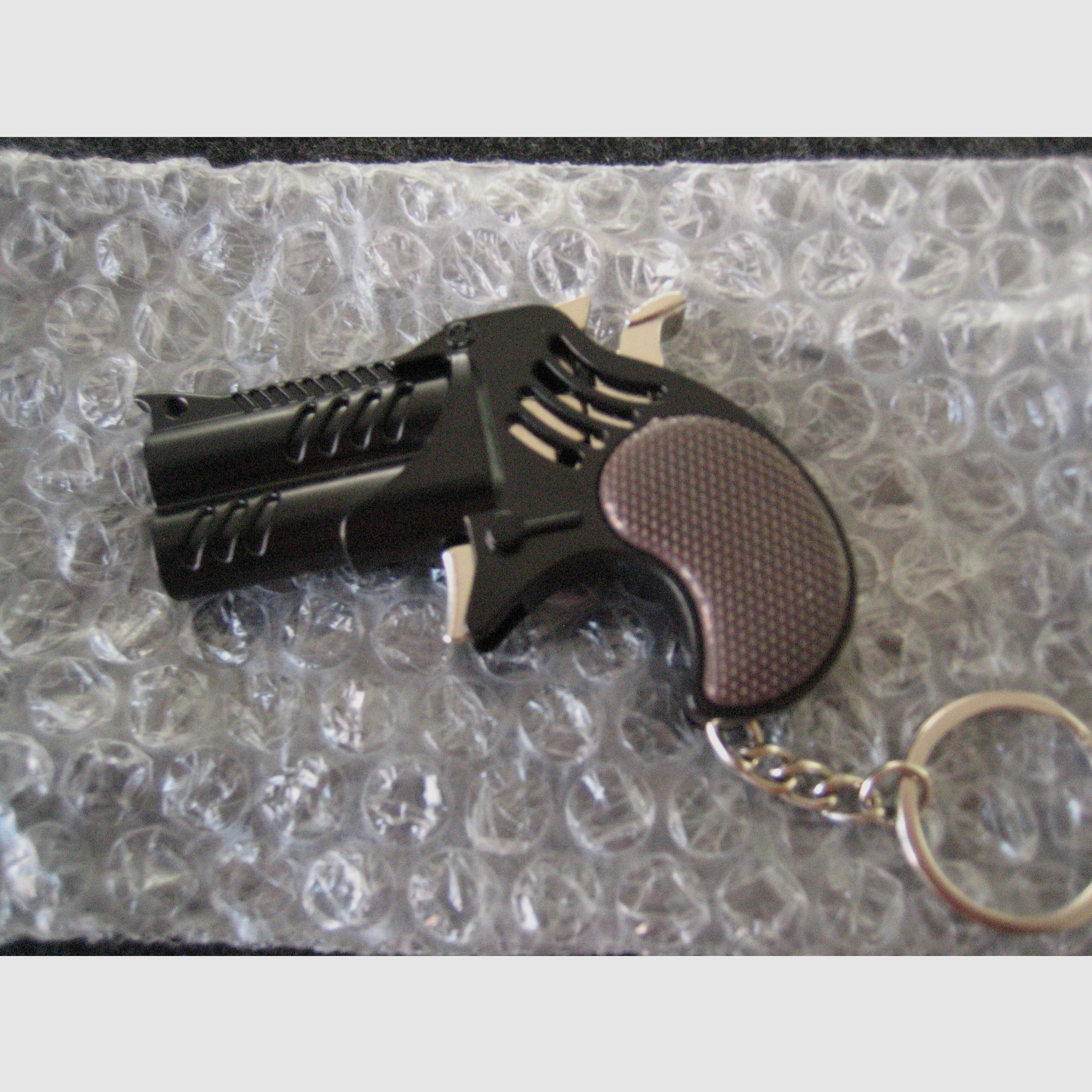 Derringer Miniatur-Pistole voll Metall Abschlagfähig NEU in schwarz 