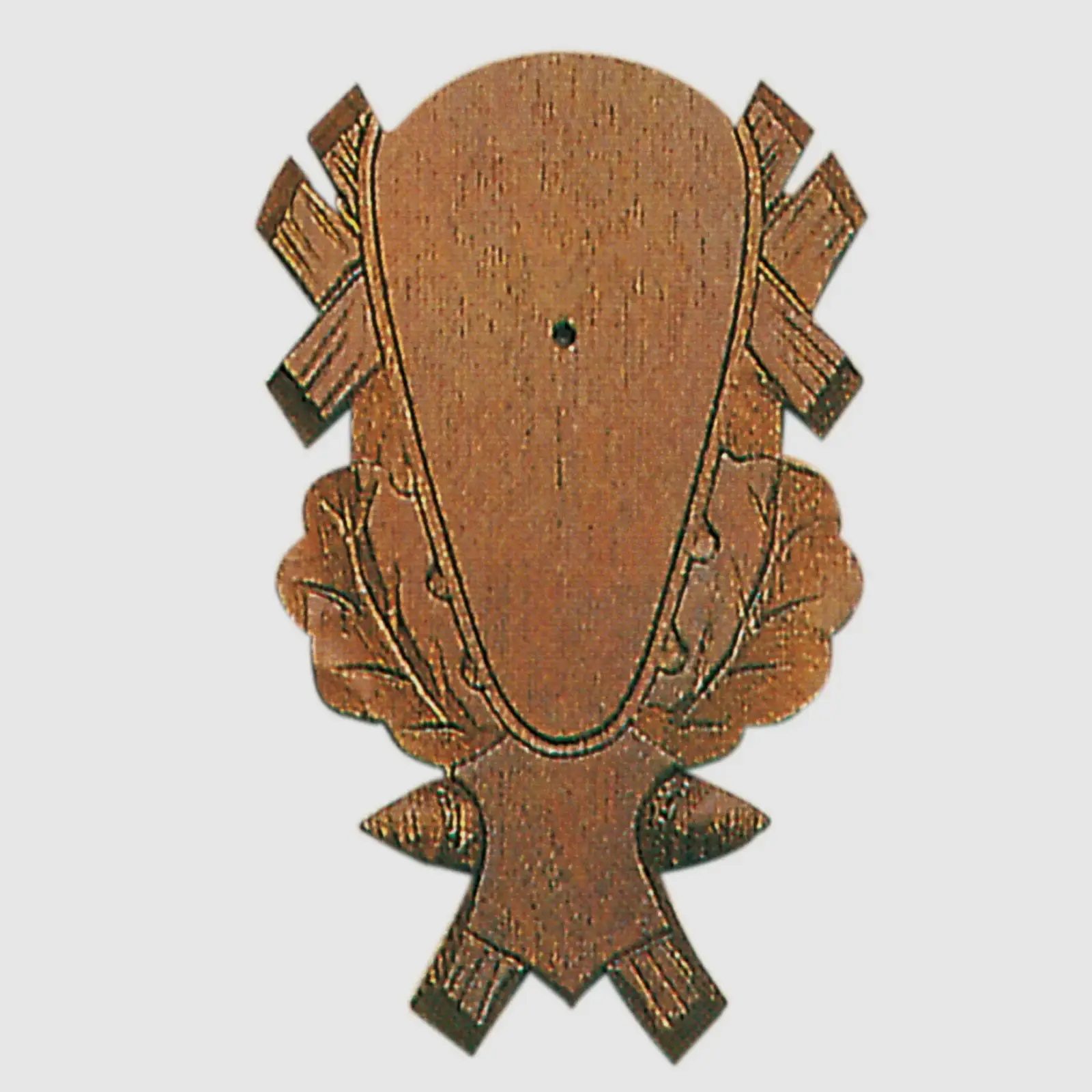 AKAH Antler Board Red & Fallow Deer – carved, dark oak 41 × 26 cm