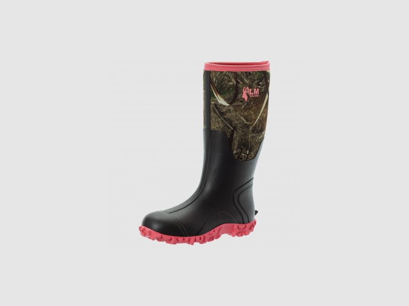 Almwalker Neoprenstiefel Fleur Damen (Schwarz/Camouflage/Pink) | 39