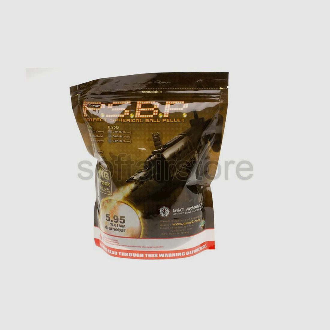 Perfect Airsoft BB`s 0.20g (5.000 Stück) diameter 5,95mm - Braun