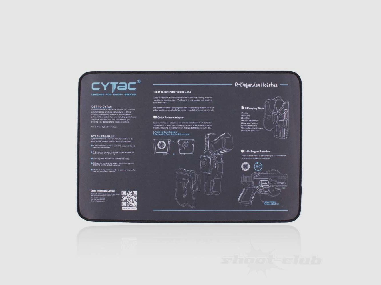 CYTAC Gun Cleaning Mat Soft Touch 43 x 30 cm non-slip