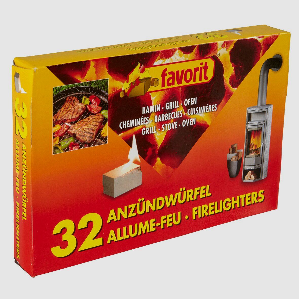 Accenditore per grill e camino, cubetti accenditori 32 pezzi, immagine 1 di 2