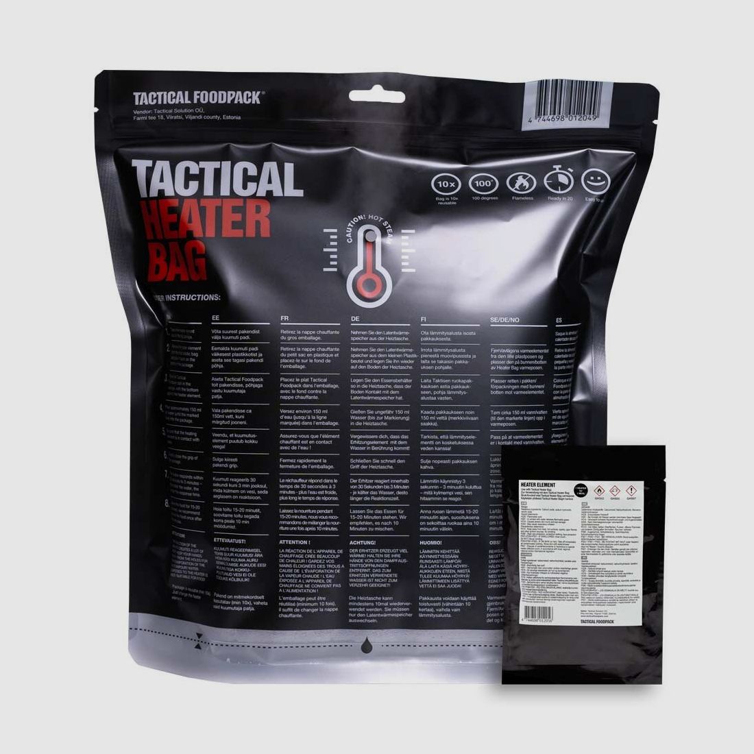 Bolsa de calentamiento Tactical Foodpack incluye 1 x almohadilla de calentamiento