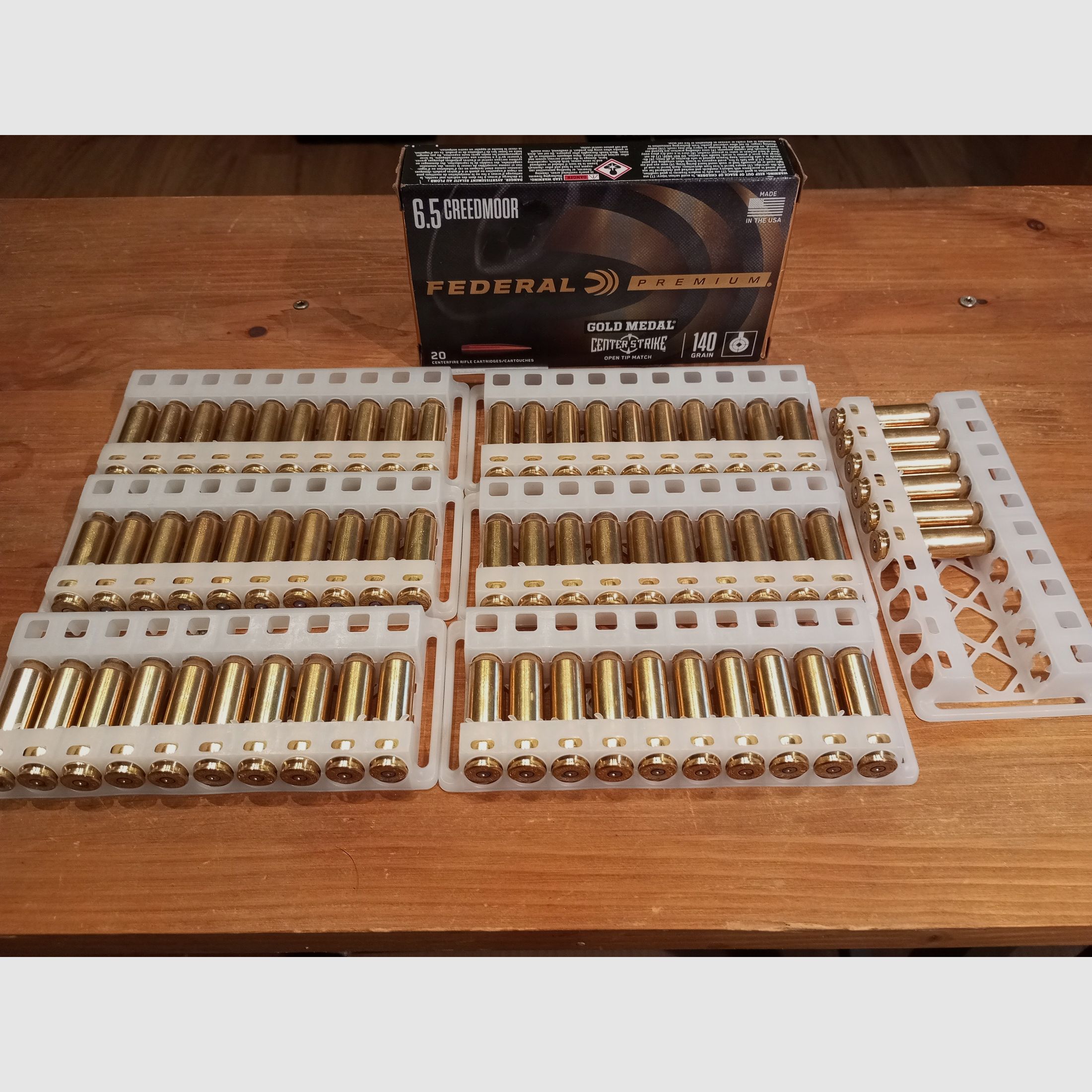 Brass 6.5 Creedmoor FEDERAL Gold Match