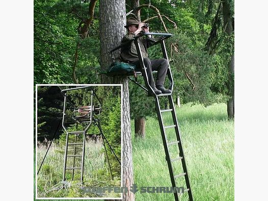 Knobloch Jagd Aluminium-Hochsitz Universal Höhe:2,40m / Ablag.-Schale Baumsitz