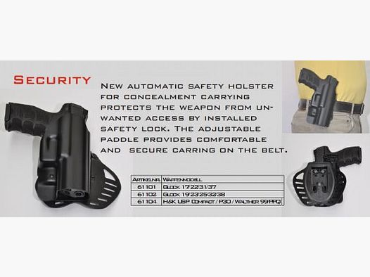 SICKINGER Holster (Leder) Info f. Security