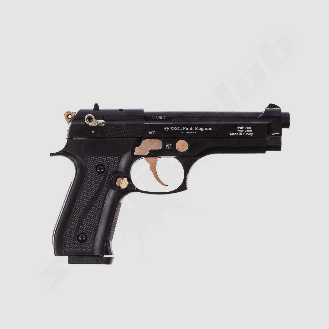 Ekol Firat Magnum Blank Pistol 9mm P.A.K. / Black-Gold