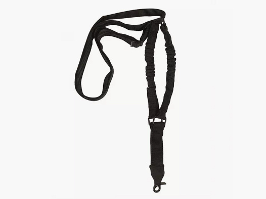 Correa táctica para rifle / correa de transporte con bungee (65-123 cm), 1 punto, negro