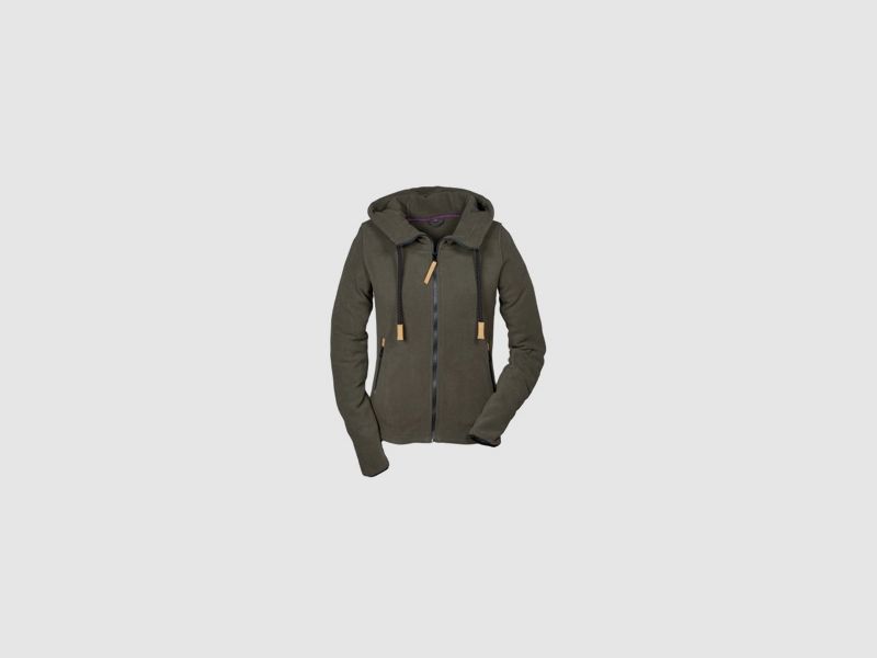Damen Fleecejacke Hoody - mit Kapuze