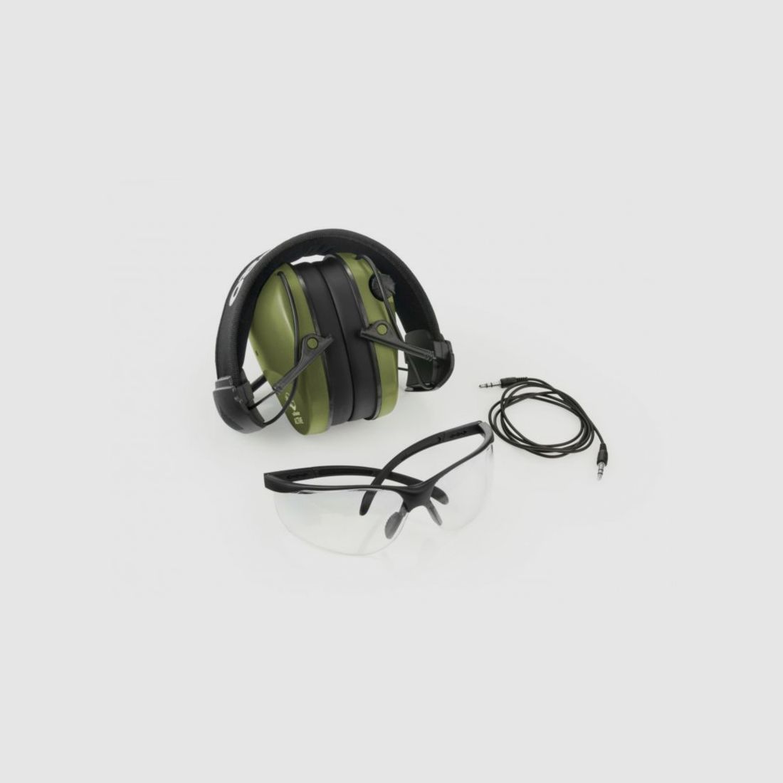 REALHUNTER ACTIVE PRO hearing protection olive + safety glasses, image 1 of 3