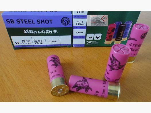 Sellier & Bellot Sellier & Bellot, Jagd Steel 12/70, Schrotgröße 3,3mm
