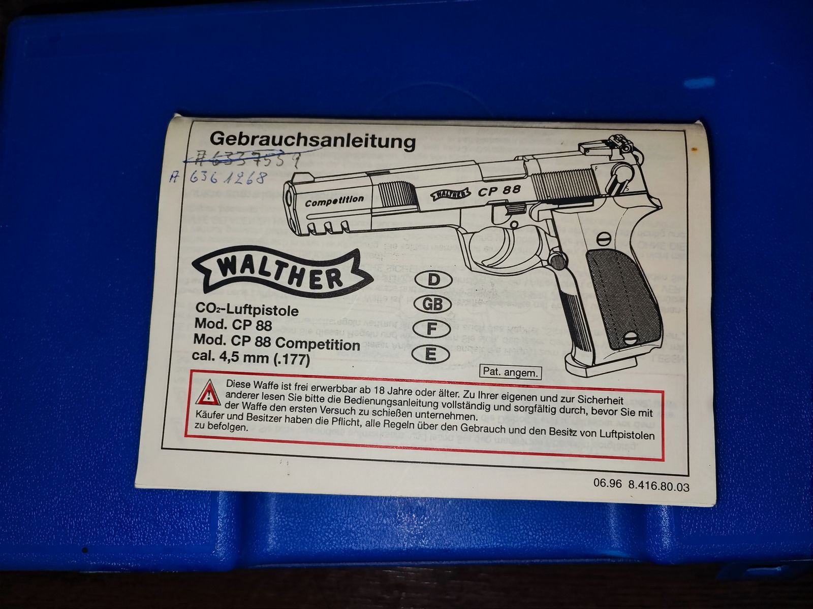 Walther CP88 Set de compétition Nickel/Bois + Hawke Point rouge