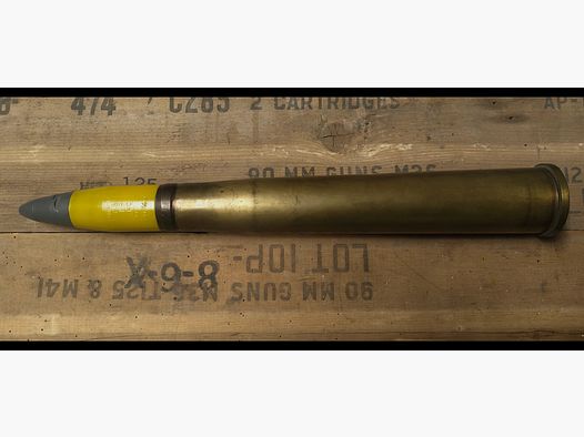 Britische 40mm Patrone 2. WK, Deko/Inert