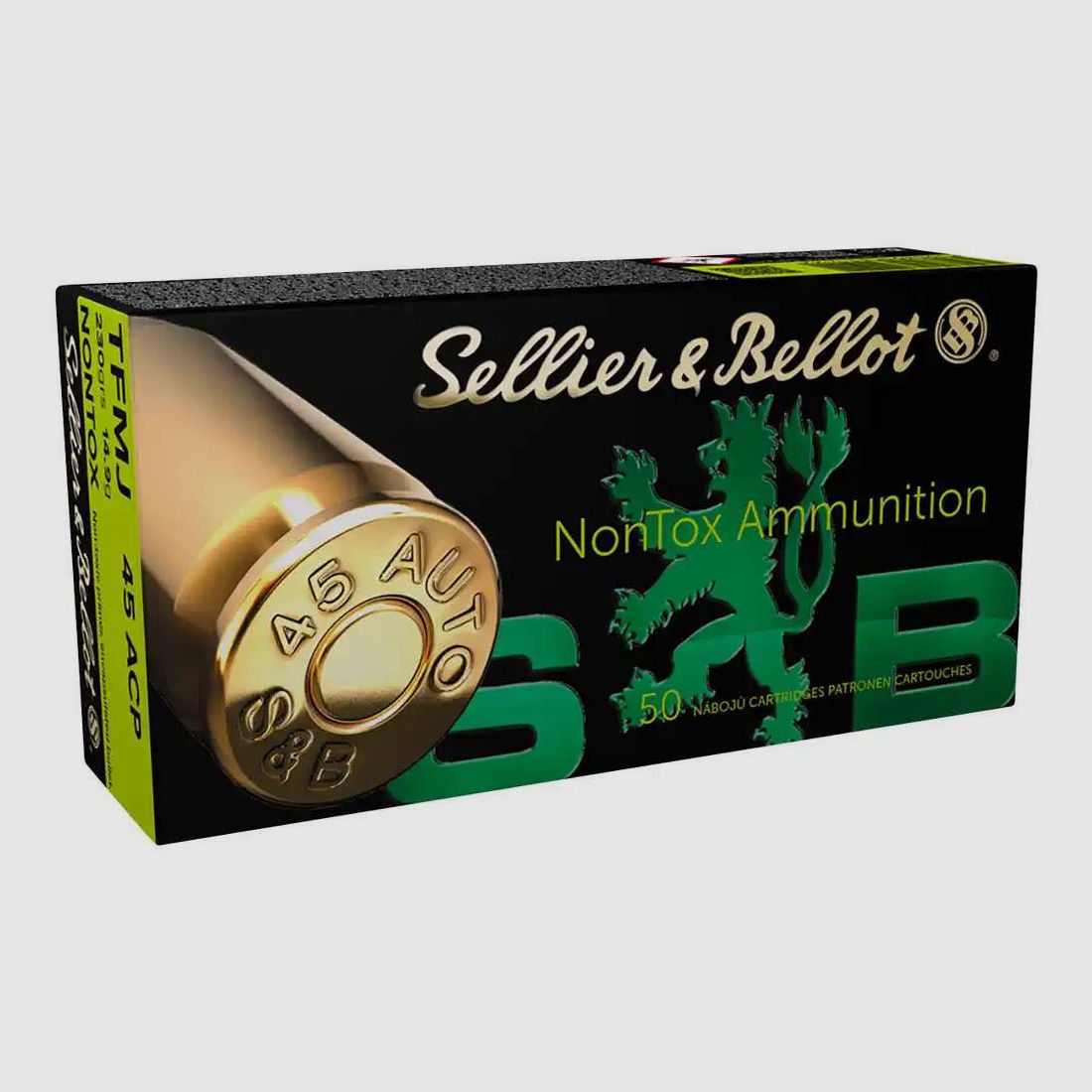 Pistolenpatronen Sellier & Bellot 45 Auto nontox-FMJ, Bild 1 von 25