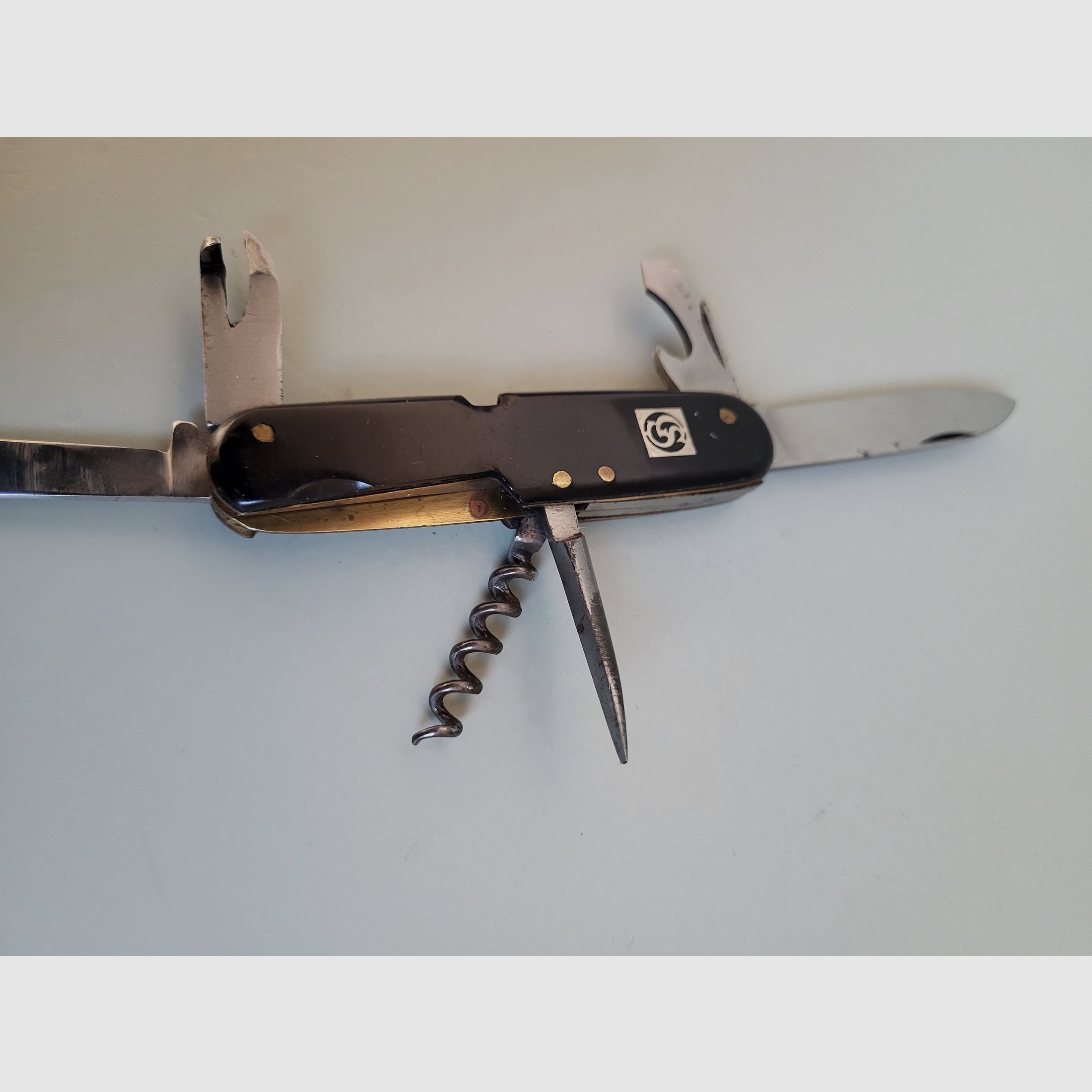 Jowika Solingen - Taschenmesser - Flaschenöffner - Korkenzieher - Hirschhorn - 1970er Jahre