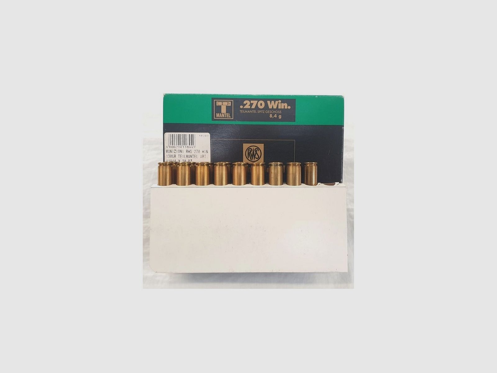 Hülsen 270 Winchester RWS gebraucht 1. Schuss Packung 17 Stk.