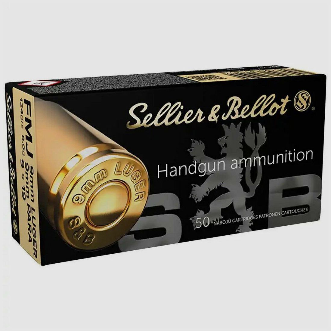 Sellier & Bellot 9mm Luger FMJ 124grs / 8,0g