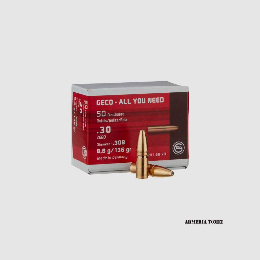 RELOADING BULLETS – GECO – .30 ZERO (.308) 8.8g/136gr (50pcs)