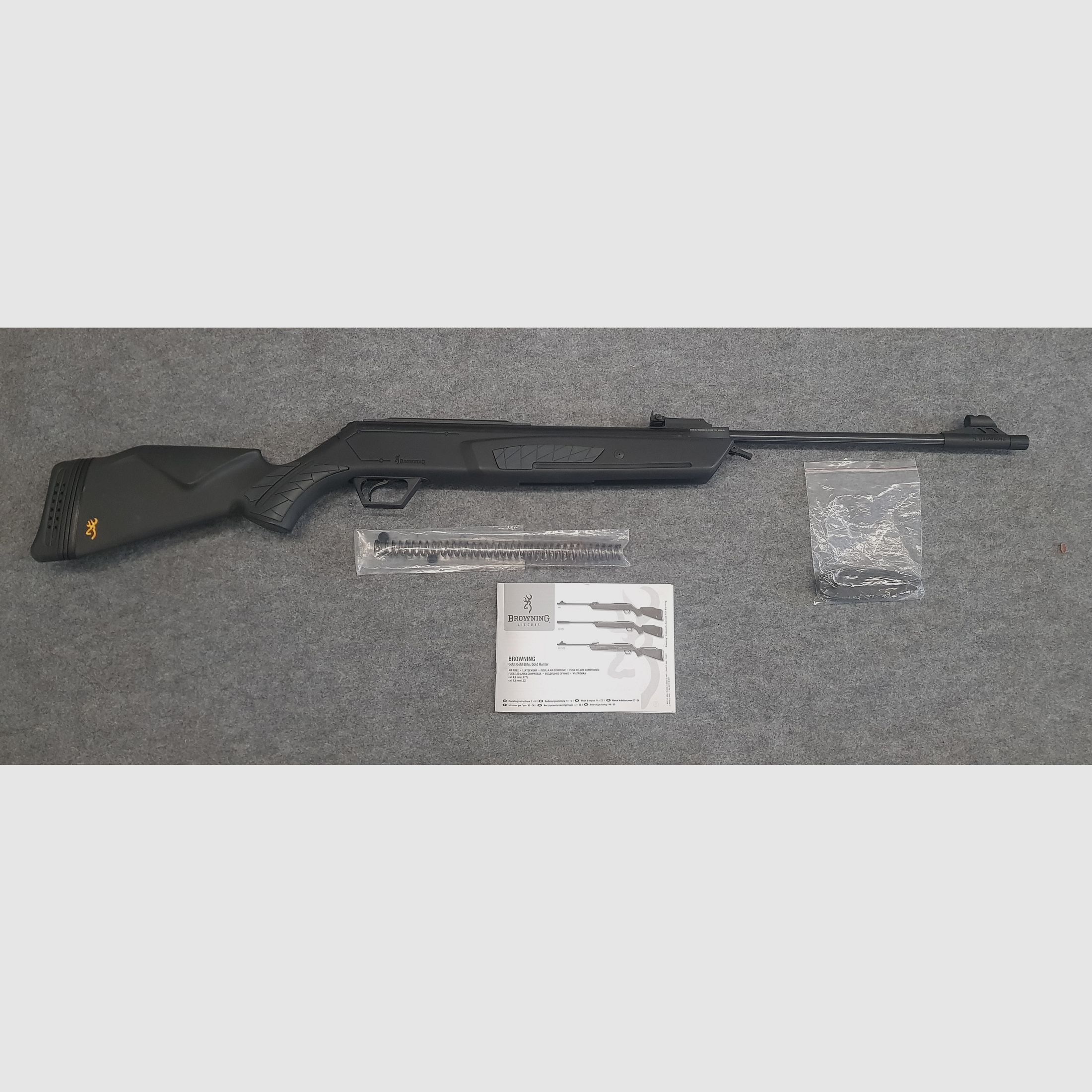 Neuwertig Browning Airguns Gold Umarex Knicker Luftgewehr mit F Zeichen cal. 4,5mm