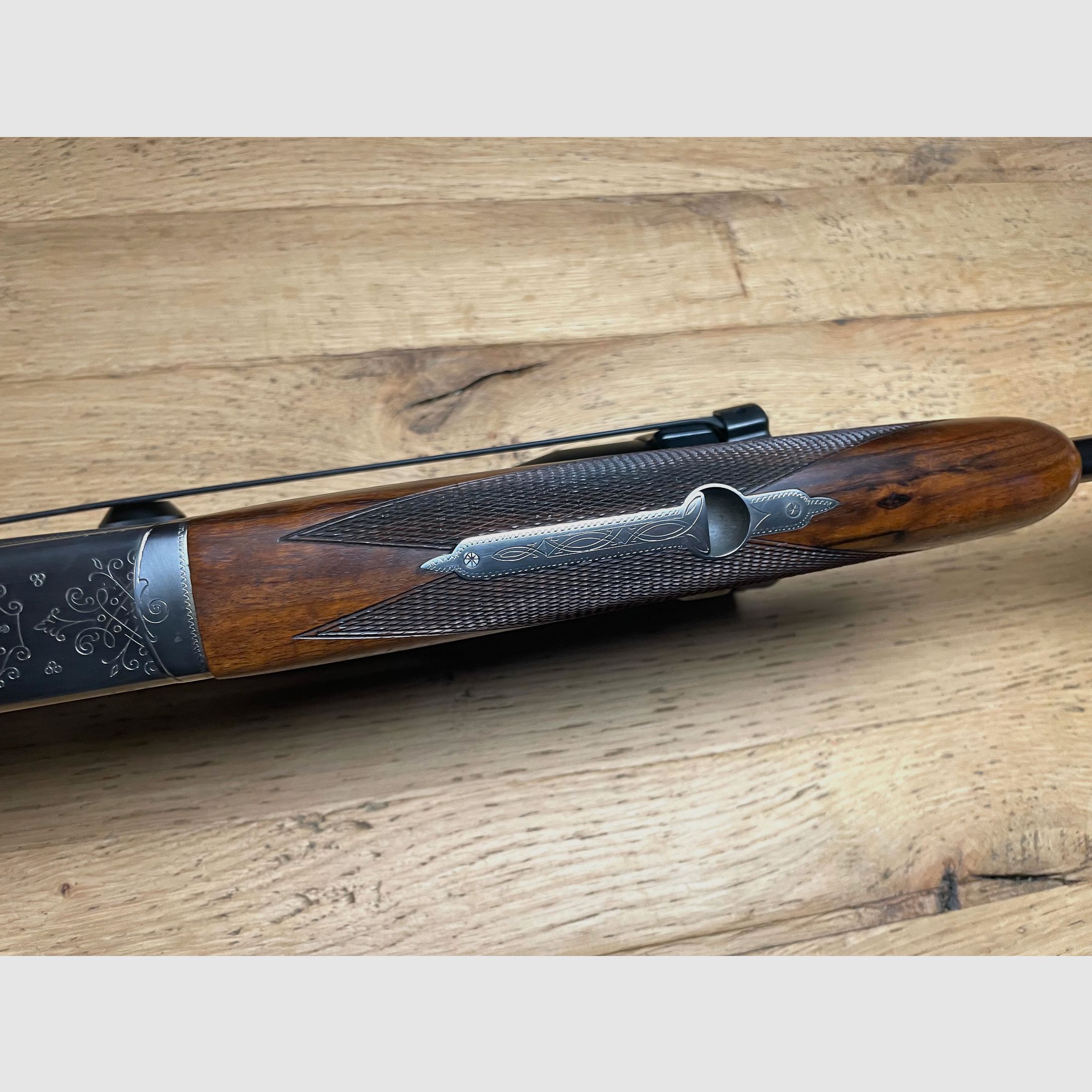 Bockdoppelbüchse Gebr. Merkel Suhl - Calibre : 9,3x74R incluant ZF Zeiss Diavari ZM 2,5-10x48