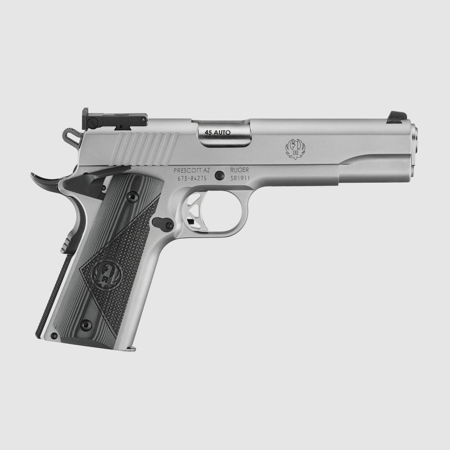 RUGER PISTOLE SR1911 TARGET .45 AUTO 5"/12,7CM LOW-GLARE STAINLESS